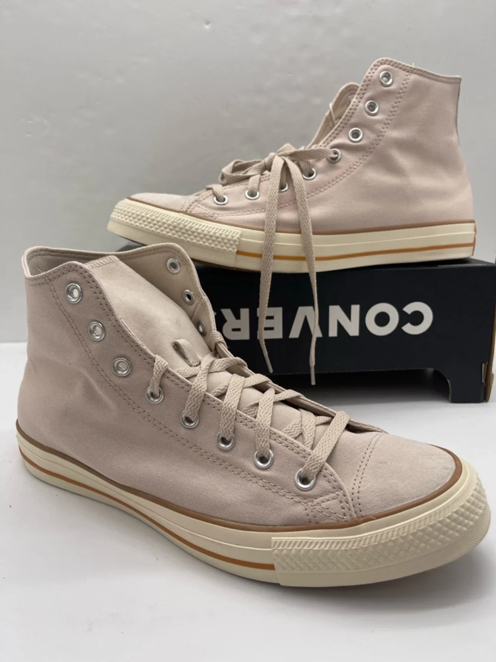 Converse Mens CTAS Hi Warm Clay Nachetta Beige A11454C High Top Sneakers Classic - Picture 10 of 16